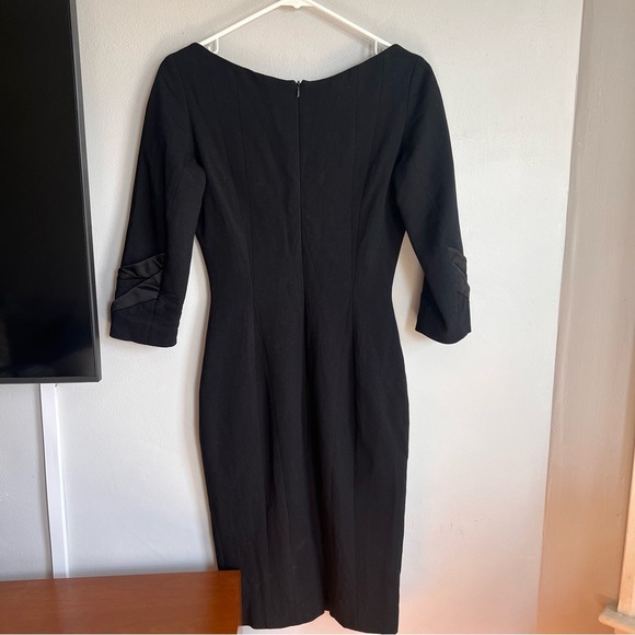 Karen Millen Black Sheath Midi Dress 4 - Picture 6 of 7